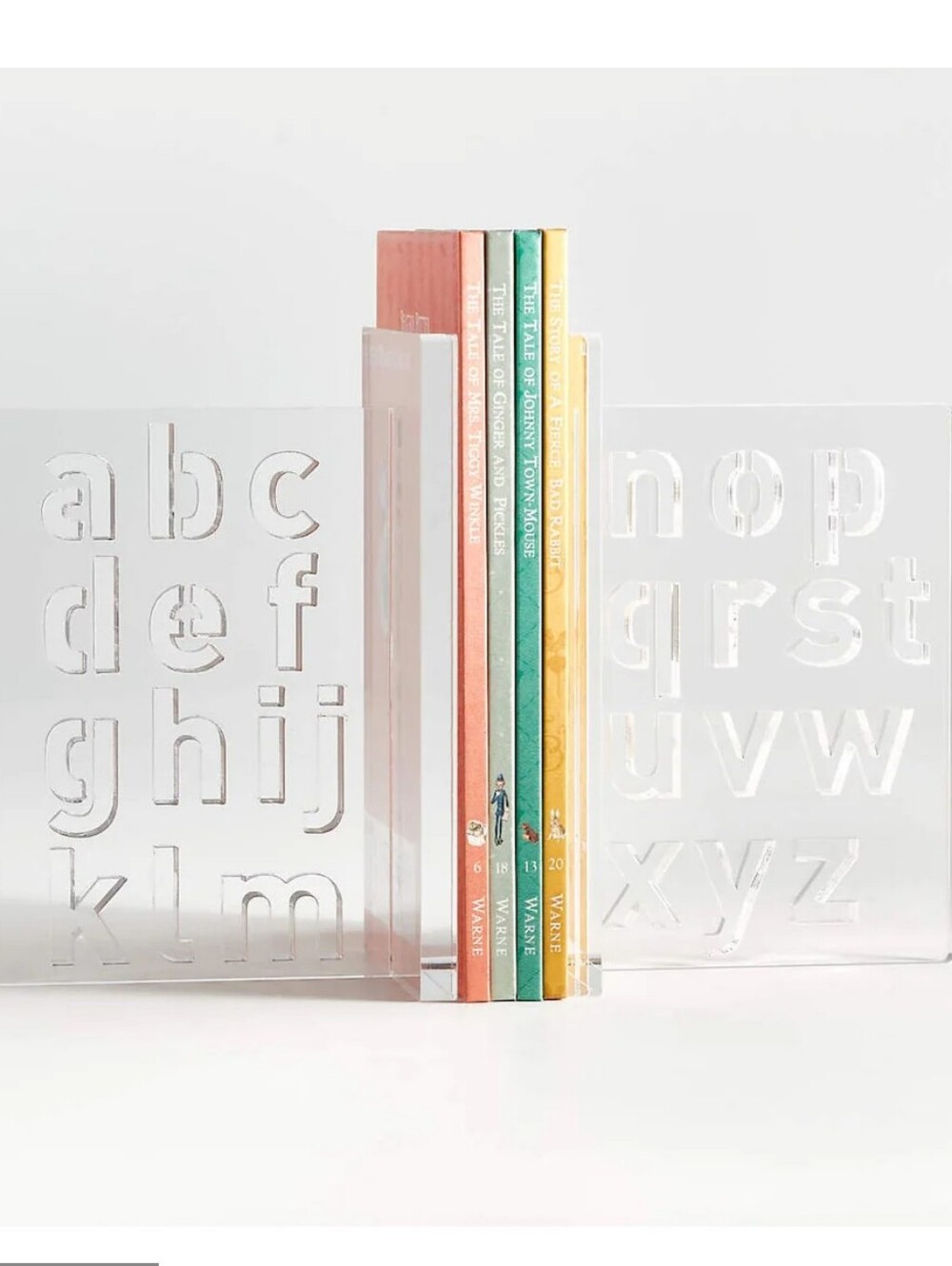 Crate & Barrel Acrylic Alphabet Bookends